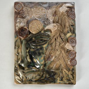 Tuile d'autel - Morrigan déesse corbeau