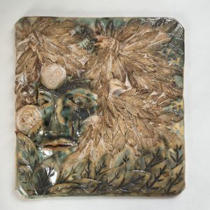 Tuile d'autel - Morrigan déesse corbeau